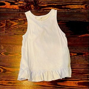 Light purple, ruffled tank top